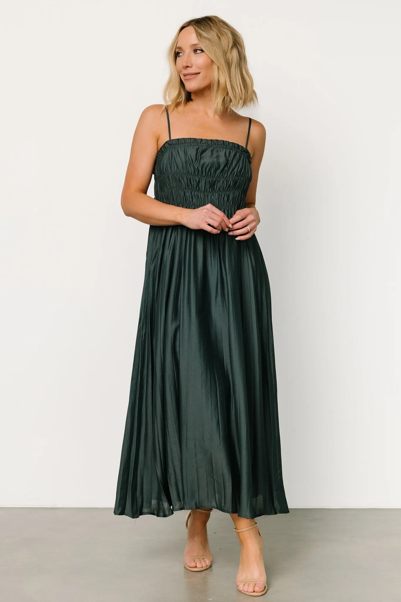 Hattie Maxi Dress | Dark Jade sold by Baltic Born