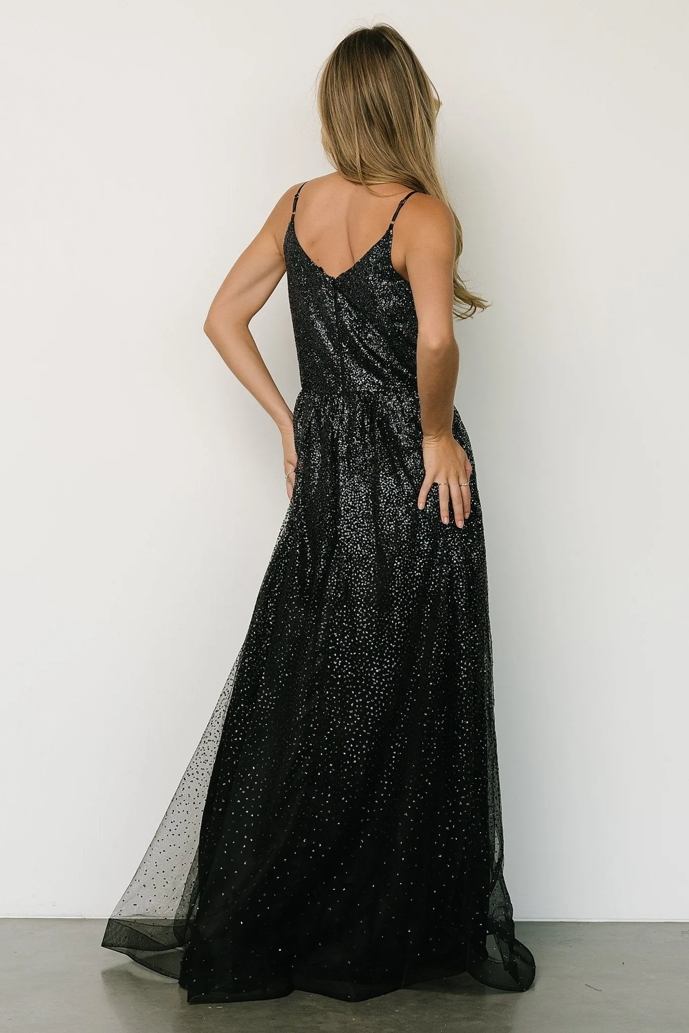 Ellie Shimmer Gown | Black sold by Baltic Born product image thumbnail 4
