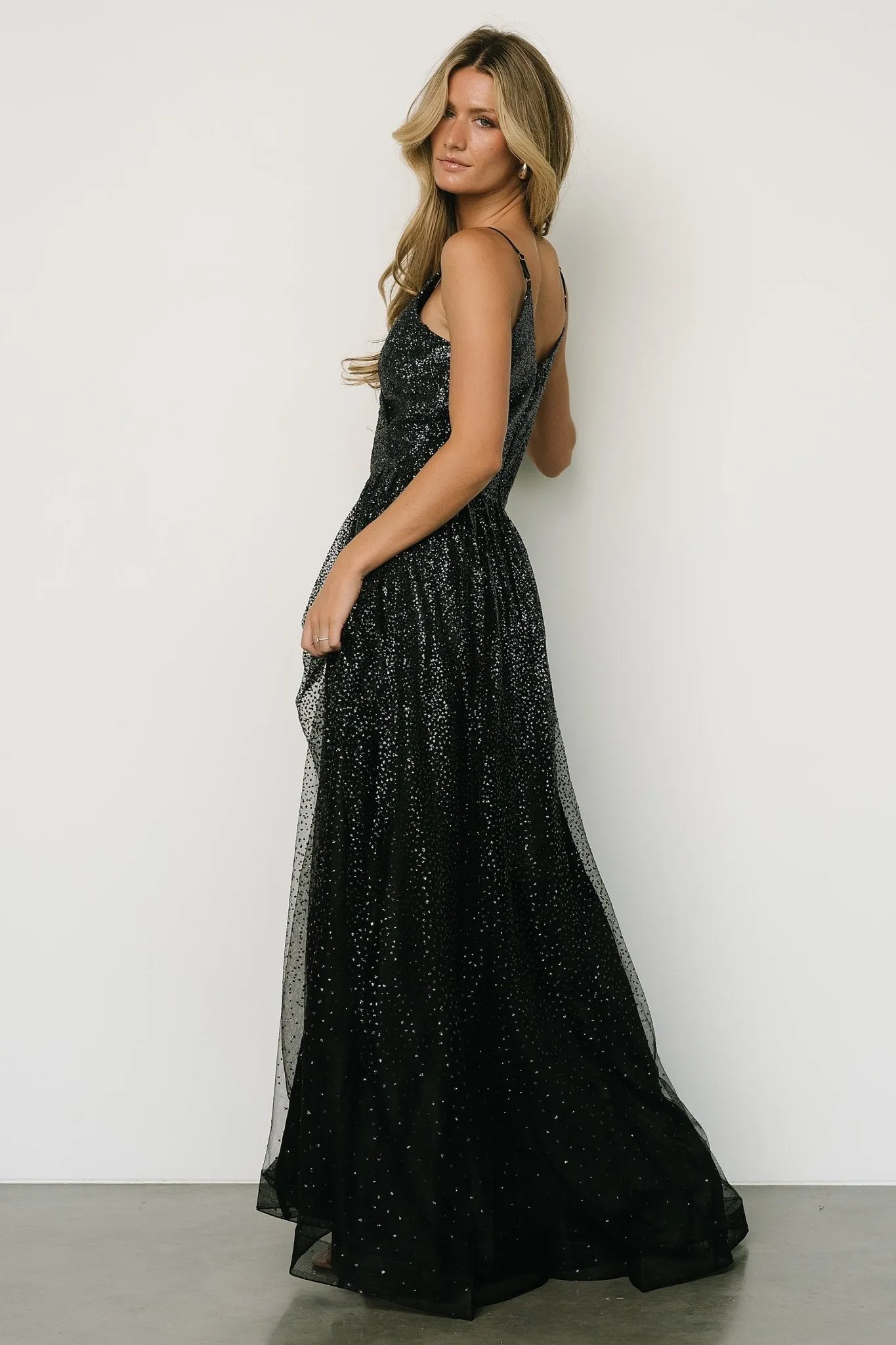 Ellie Shimmer Gown | Black sold by Baltic Born product image thumbnail 3