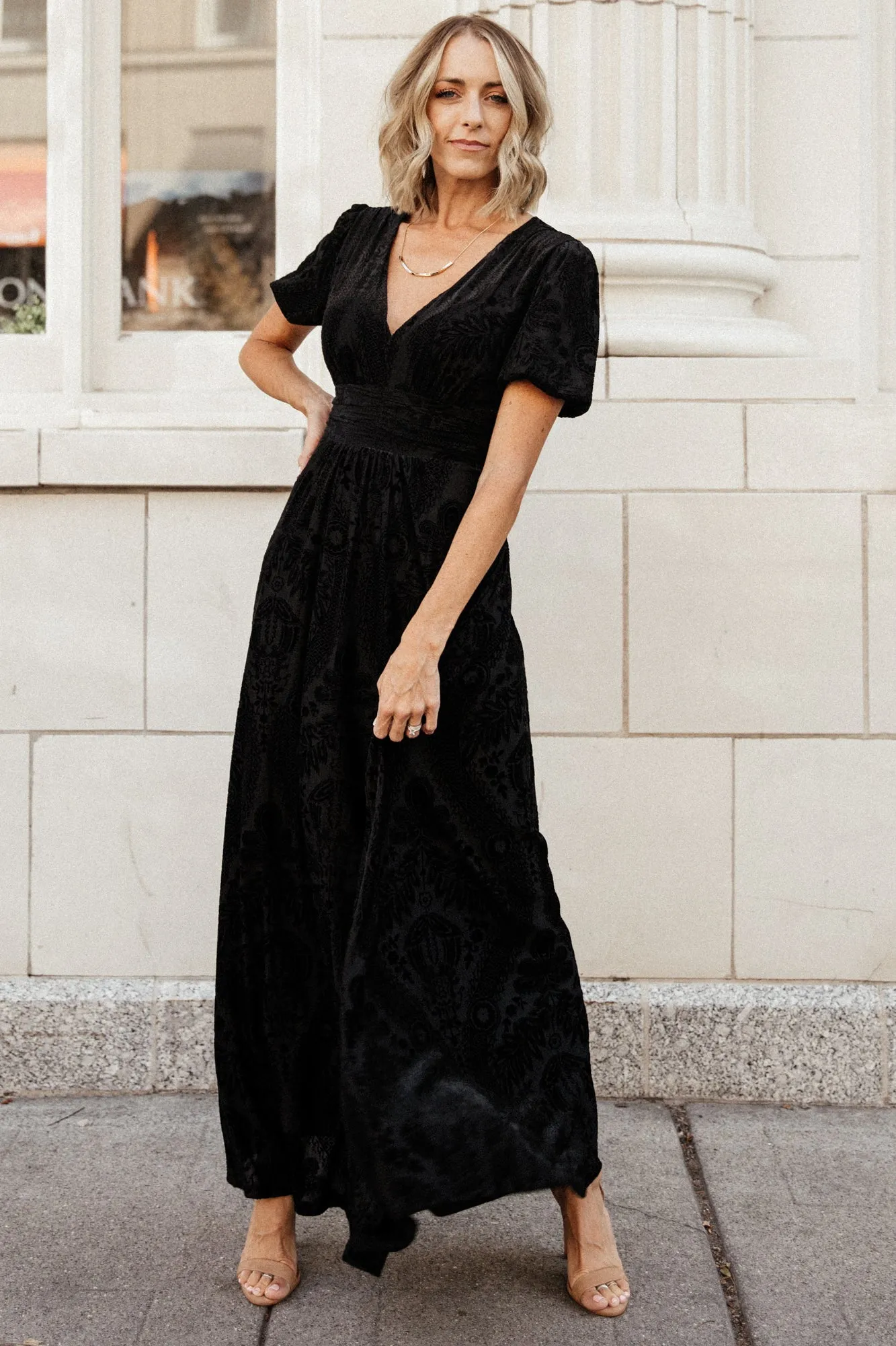 Leslie Velvet Maxi Dress | Black sold by Baltic Born product image thumbnail 2