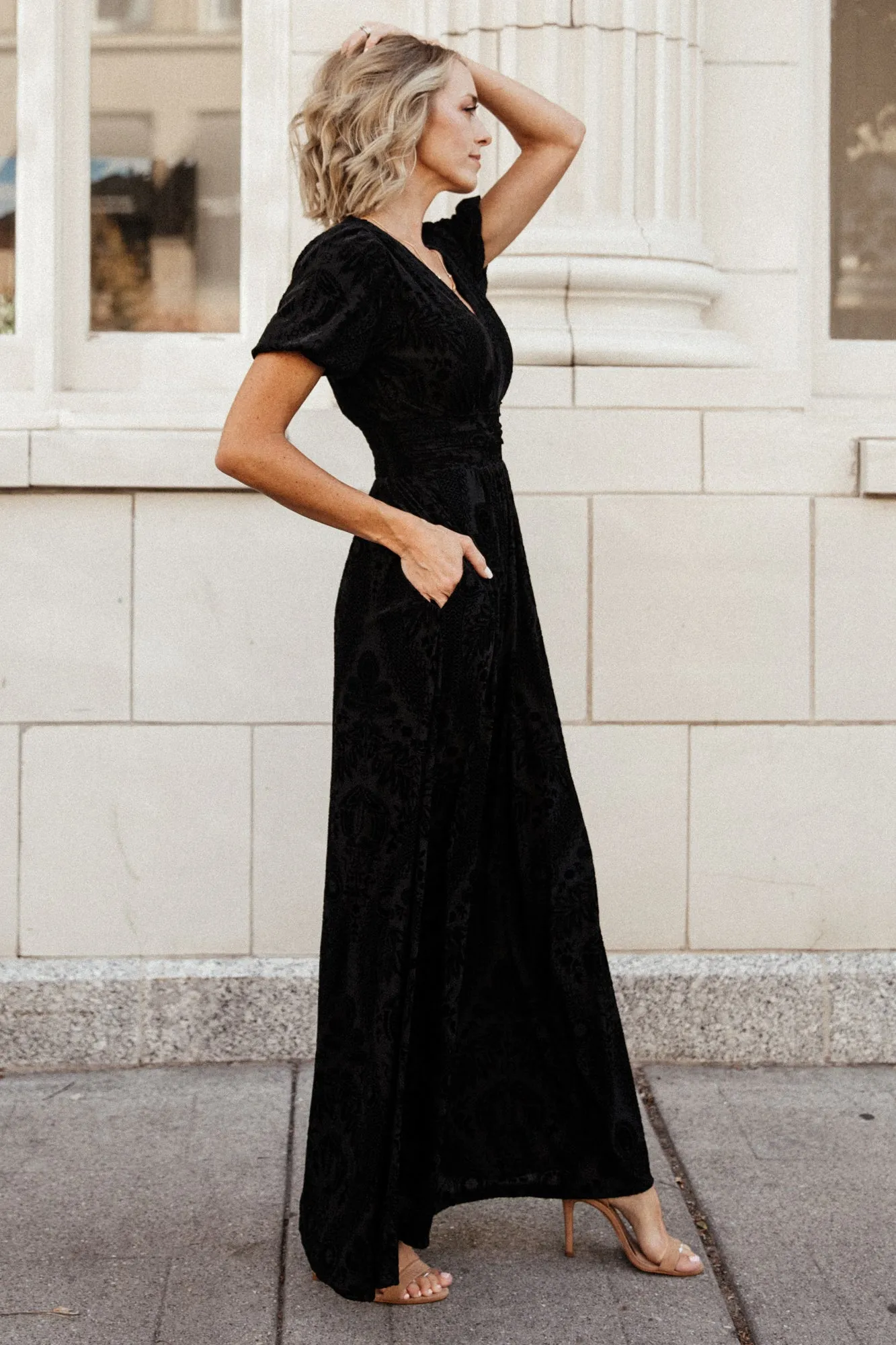 Leslie Velvet Maxi Dress | Black sold by Baltic Born product image thumbnail 3