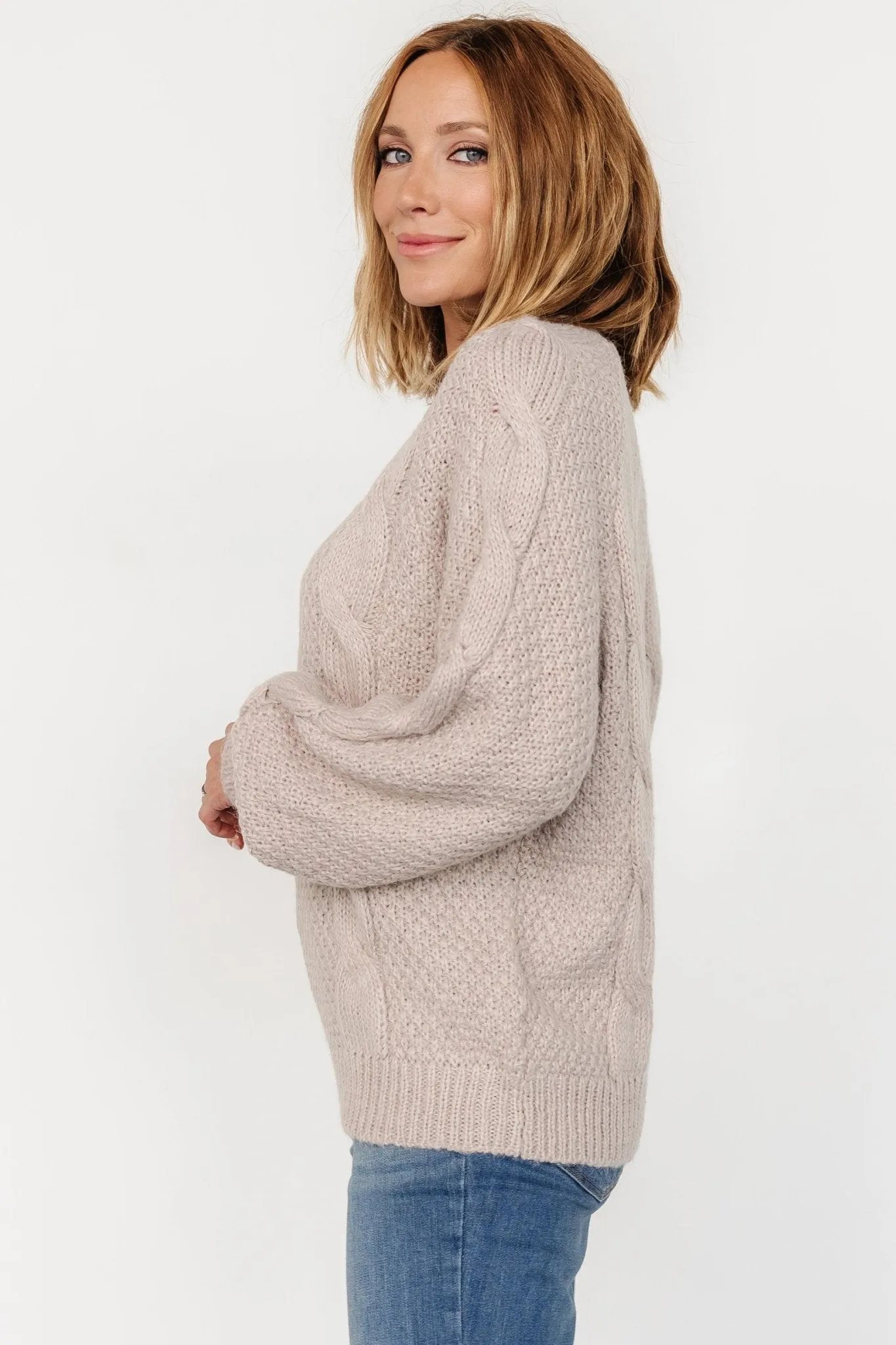 Lukas Cable Knit Sweater | Natural sold by Baltic Born product image thumbnail 3