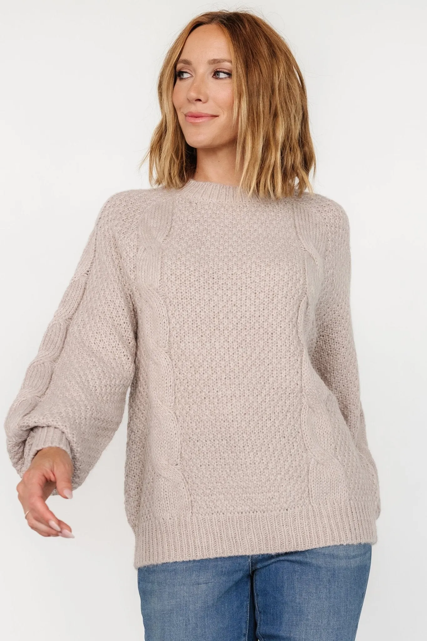 Lukas Cable Knit Sweater | Natural sold by Baltic Born