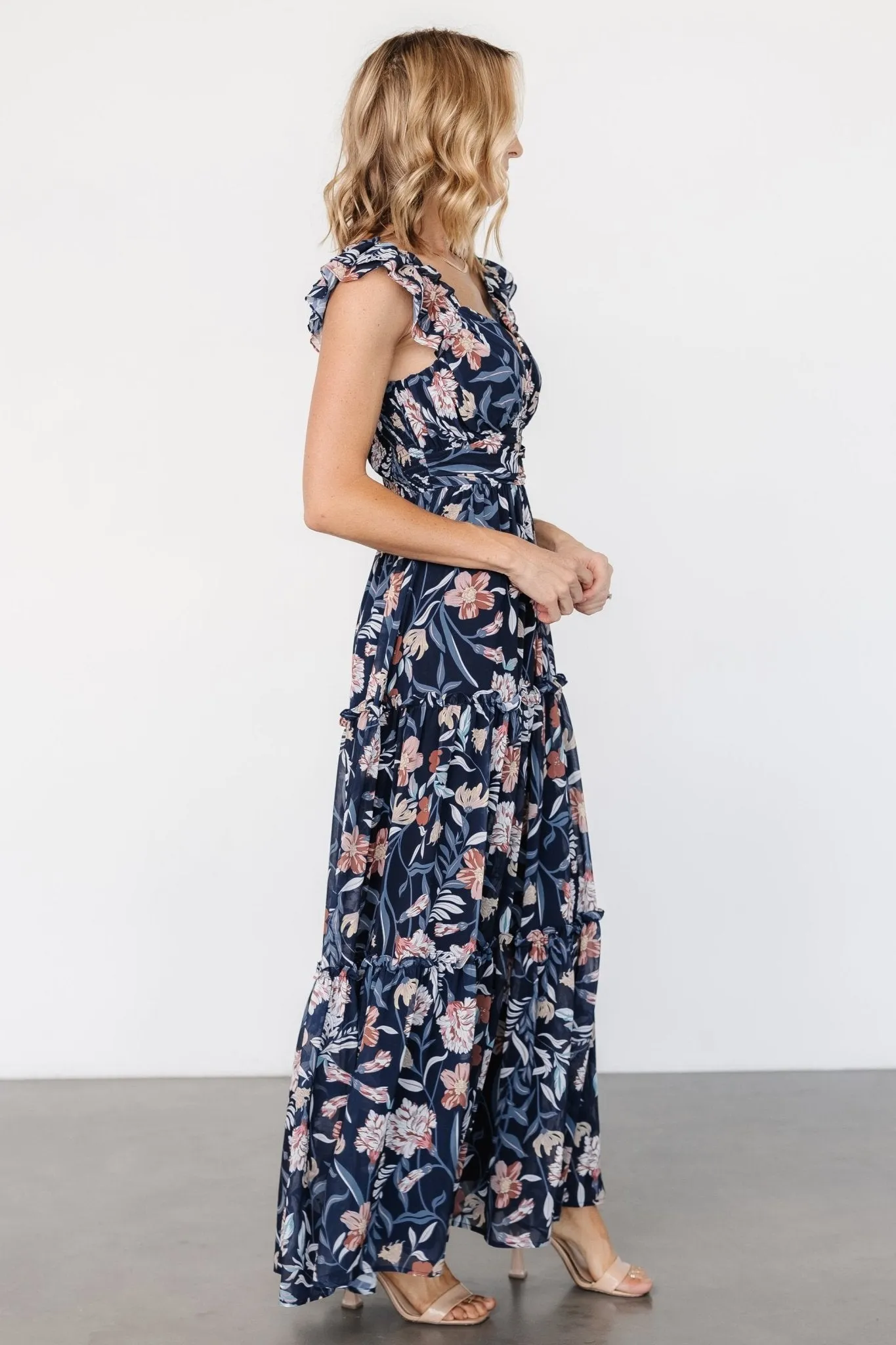 Martina Maxi Dress | Navy Multi sold by Baltic Born product image thumbnail 3