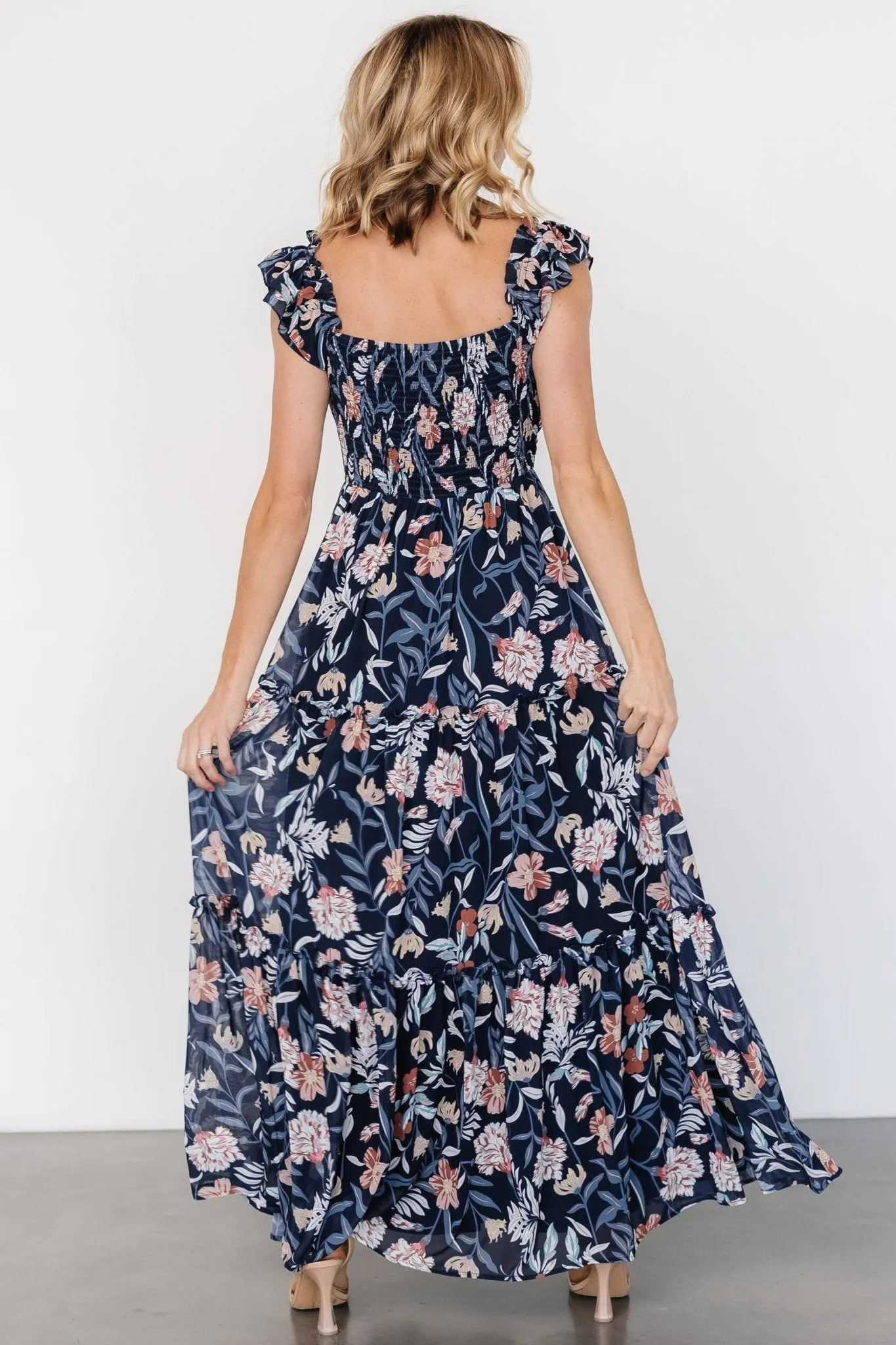 Martina Maxi Dress | Navy Multi sold by Baltic Born product image thumbnail 5