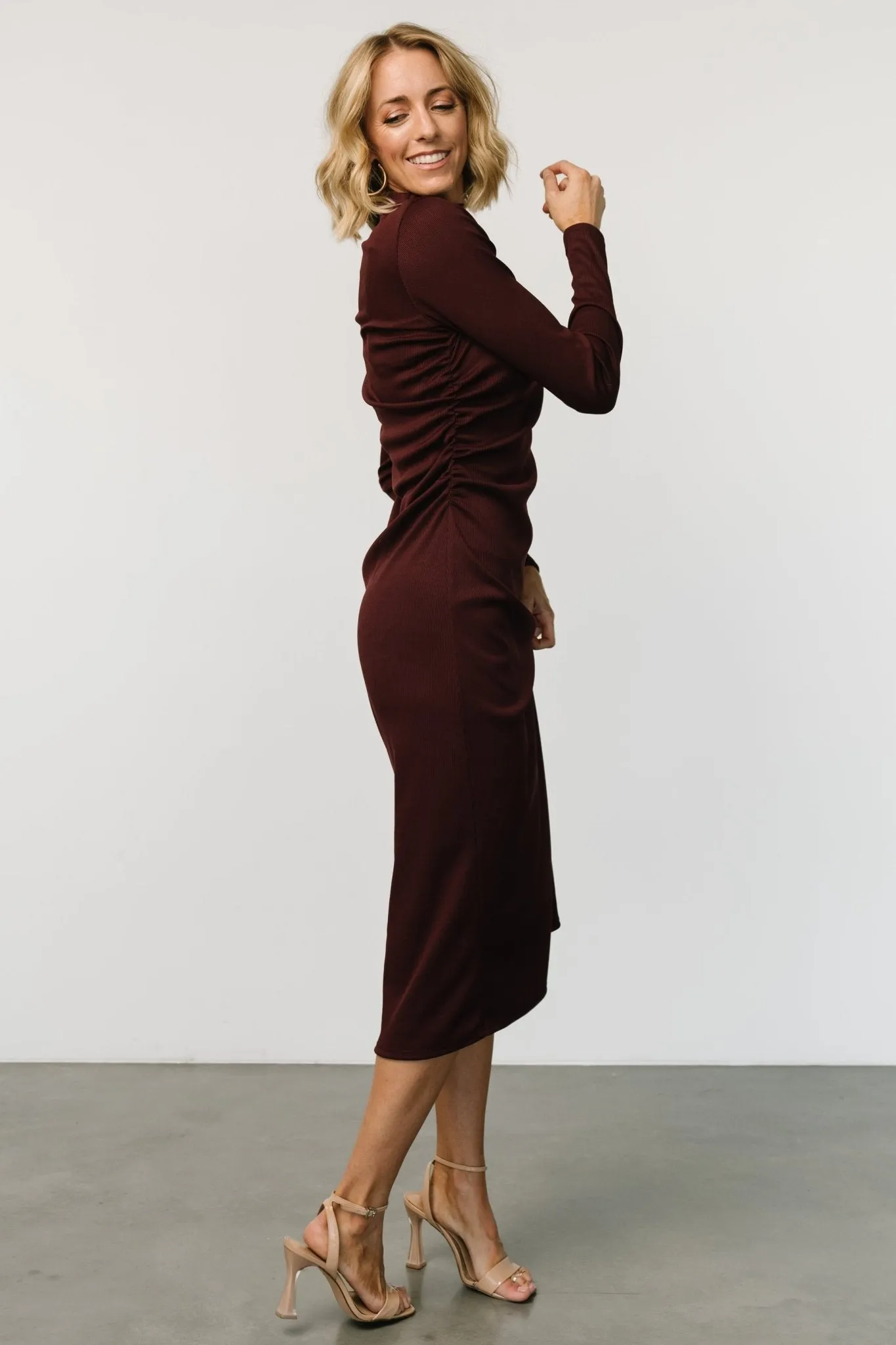 Aiko Mock Neck Dress | Mulberry sold by Baltic Born product image thumbnail 3