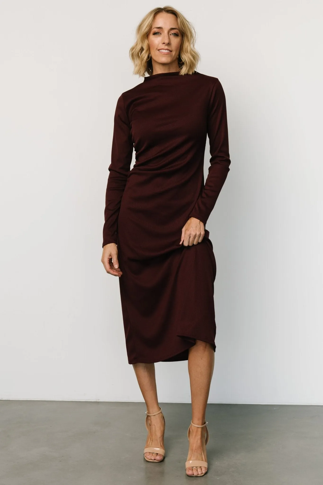 Aiko Mock Neck Dress | Mulberry sold by Baltic Born product image thumbnail 4