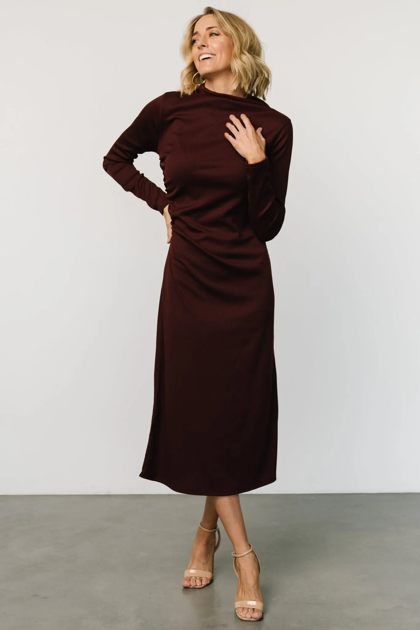 Aiko Mock Neck Dress | Mulberry sold by Baltic Born