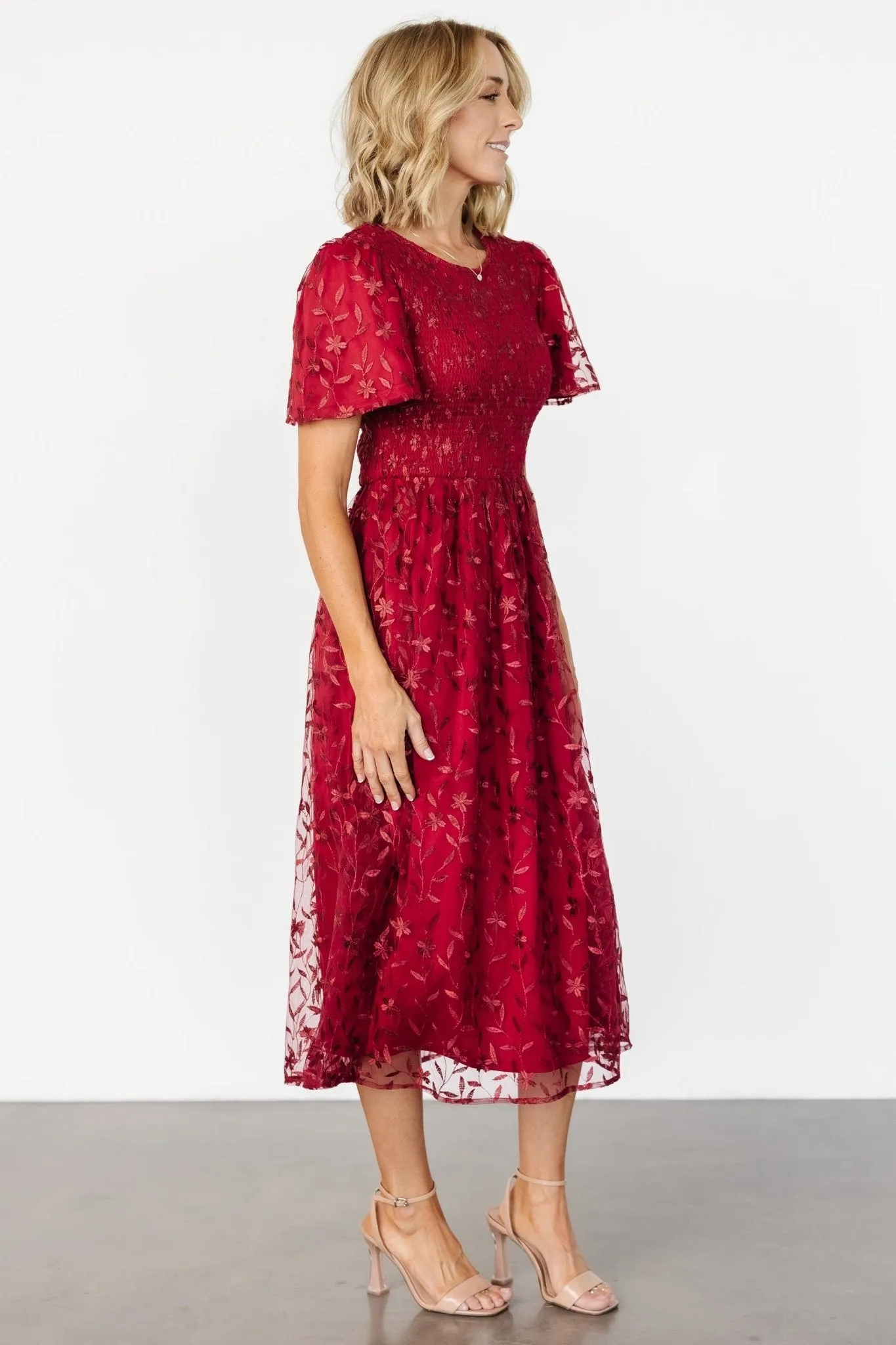 Cara Embroidered Midi Dress | Ruby sold by Baltic Born product image thumbnail 3