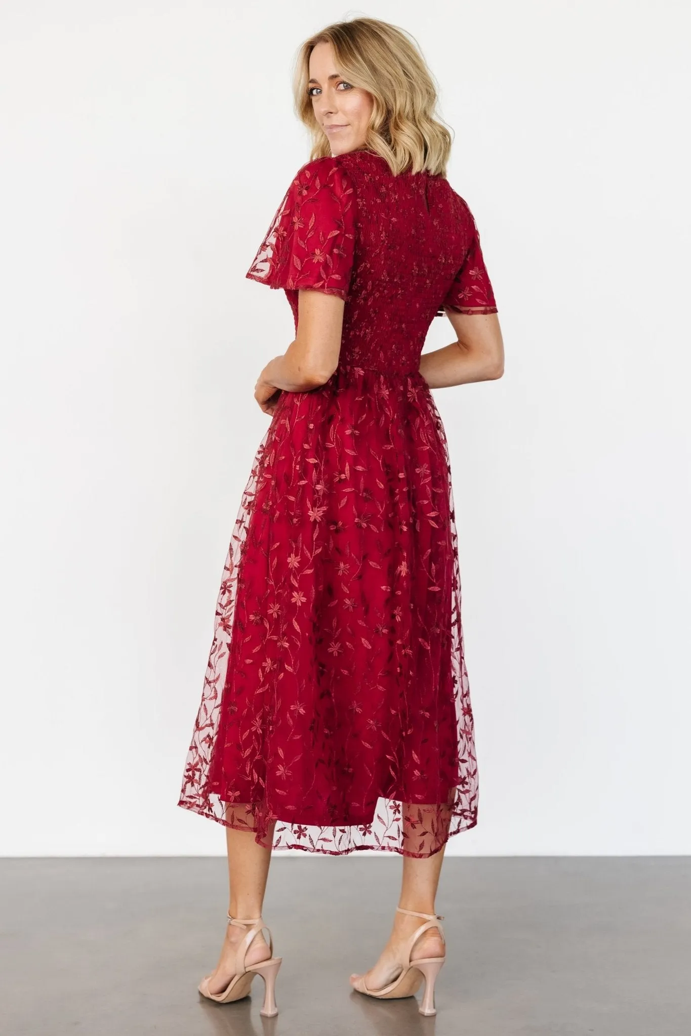 Cara Embroidered Midi Dress | Ruby sold by Baltic Born product image thumbnail 4