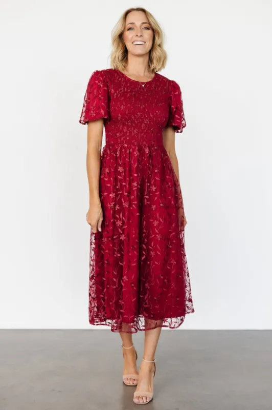 Cara Embroidered Midi Dress | Ruby sold by Baltic Born