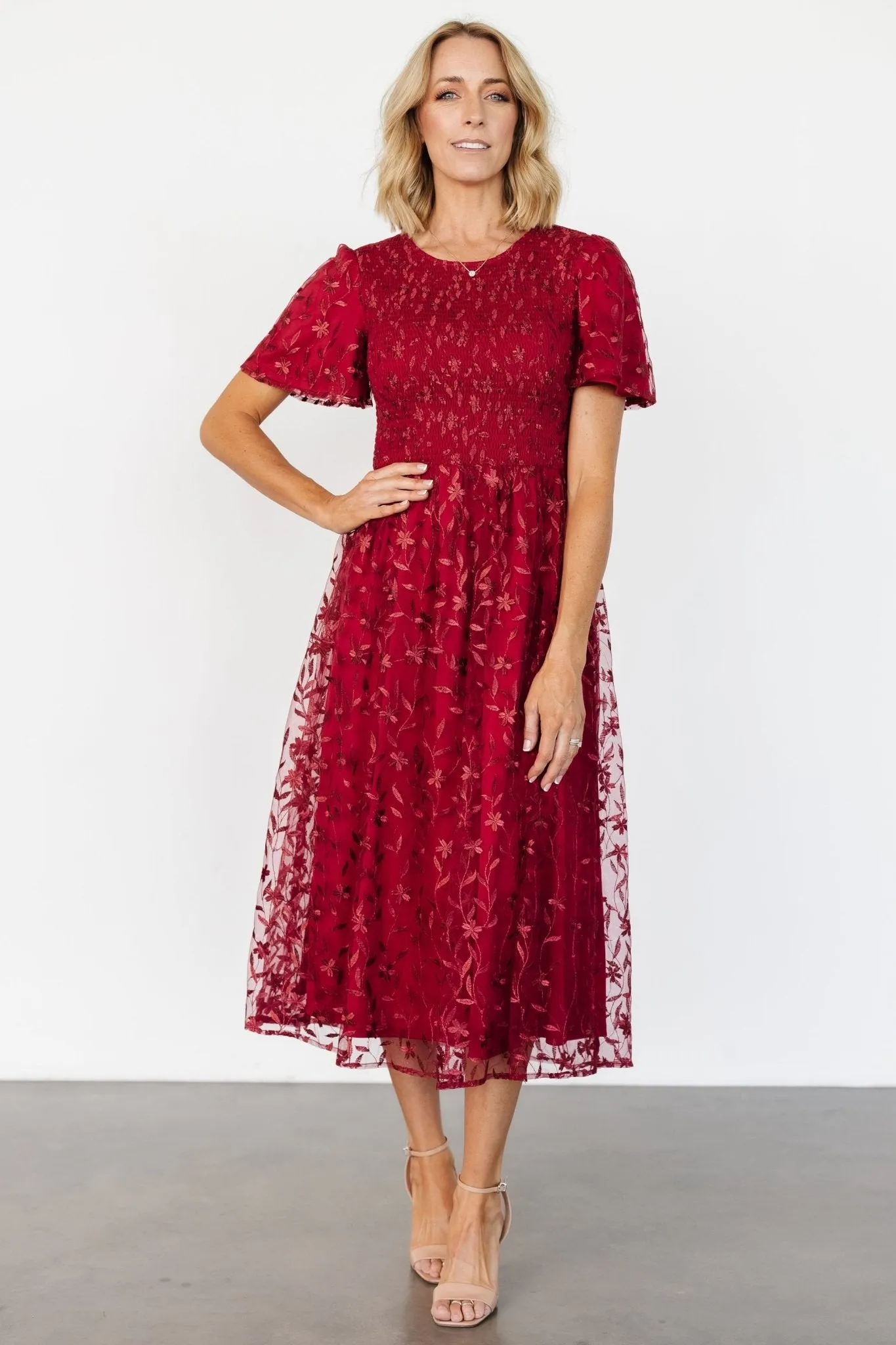 Cara Embroidered Midi Dress | Ruby sold by Baltic Born product image thumbnail 5