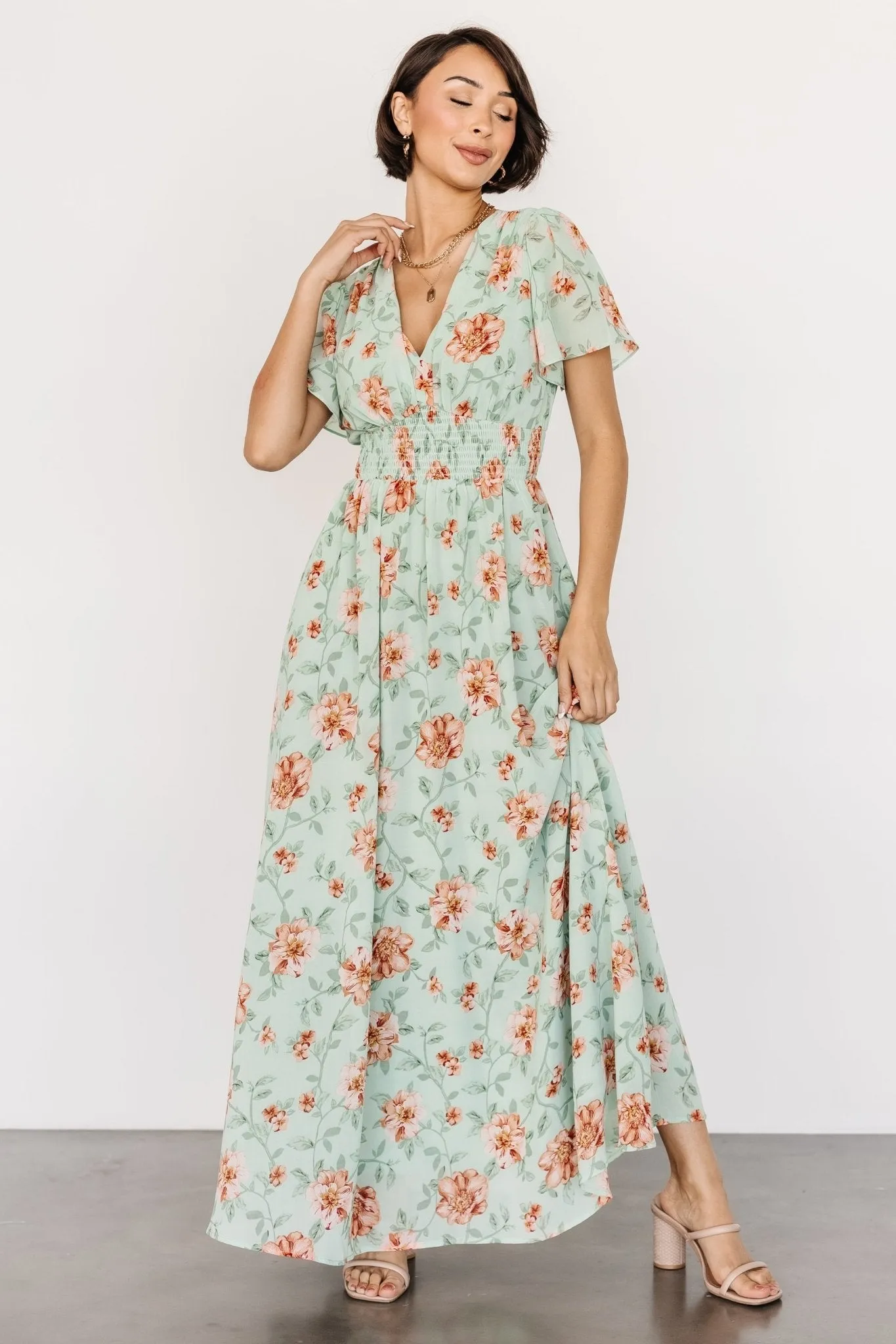 Birdie Maxi Dress | Sage Multi sold by Baltic Born product image thumbnail 5