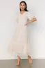 Roanoke Embossed Midi Dress | Vintage Cream sold by Baltic Born
