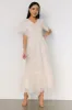 Roanoke Embossed Midi Dress | Vintage Cream sold by Baltic Born