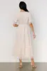 Roanoke Embossed Midi Dress | Vintage Cream sold by Baltic Born
