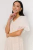 Roanoke Embossed Midi Dress | Vintage Cream sold by Baltic Born