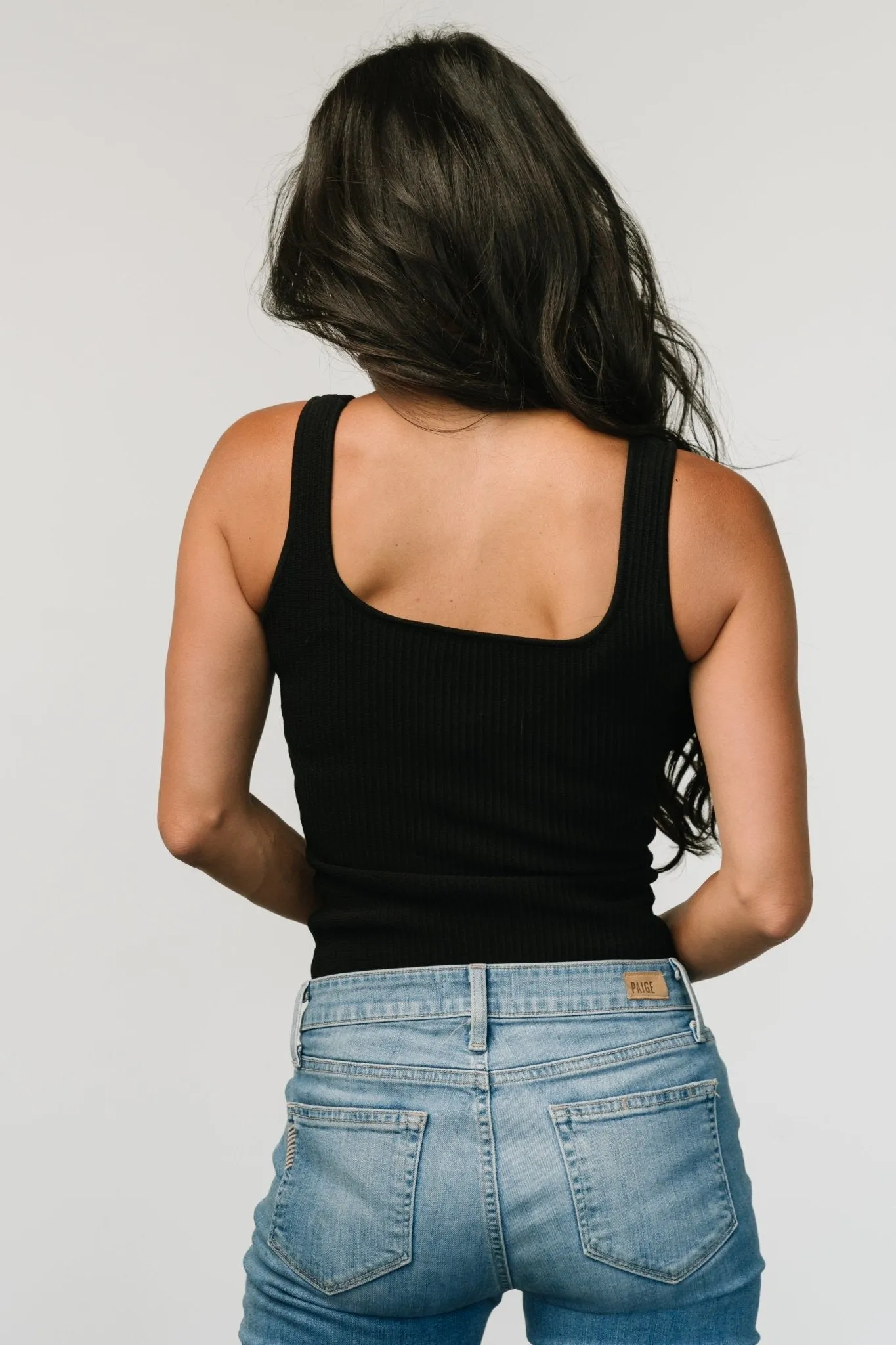 Dame Ribbed Tank Top | Black sold by Baltic Born product image thumbnail 4