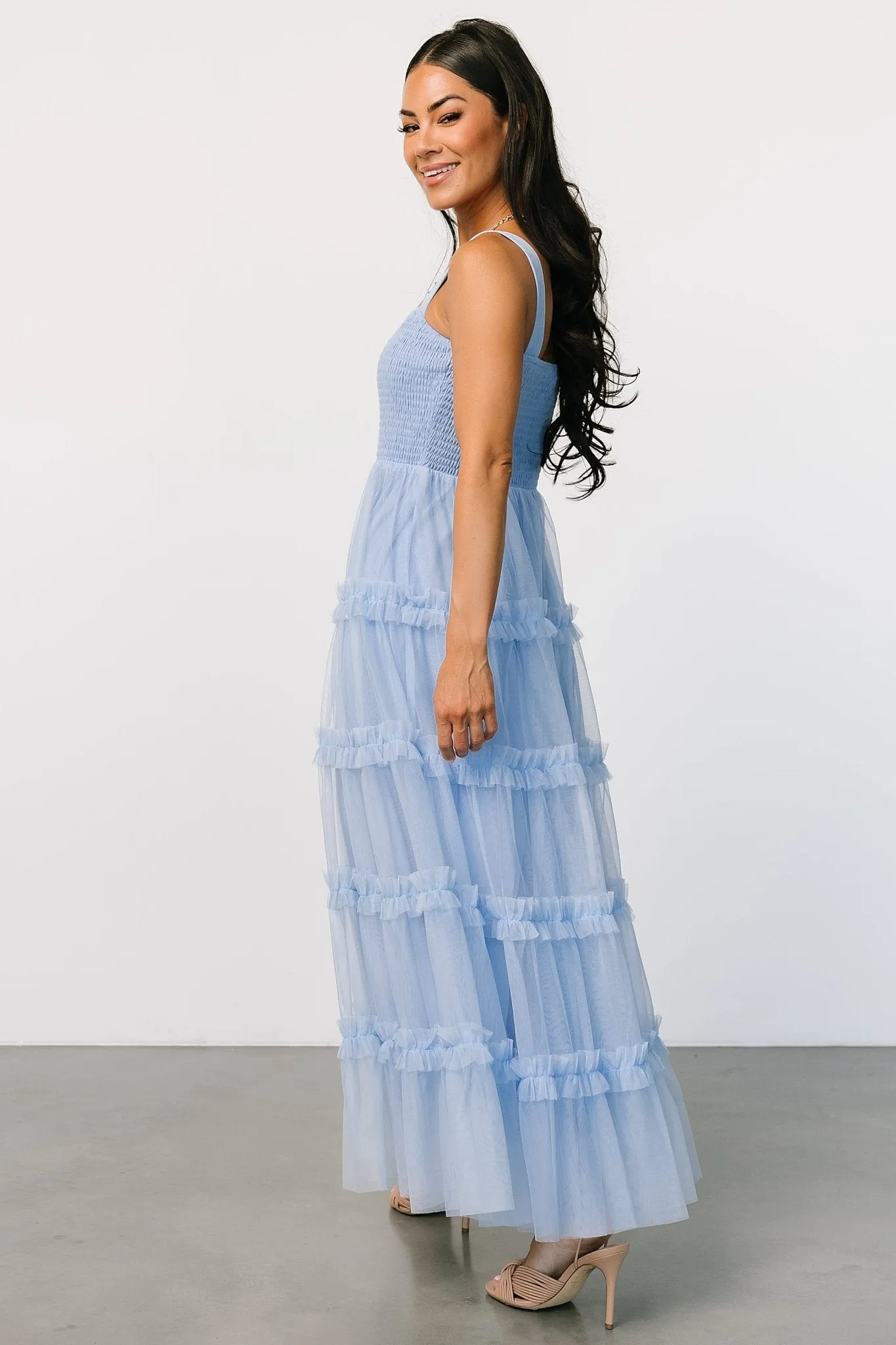 Constance Tulle Maxi Dress | Light Blue sold by Baltic Born product image thumbnail 3