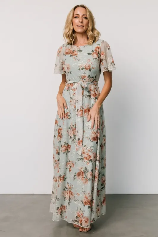 Katalaya Maxi Dress  | Sage + Gold sold by Baltic Born