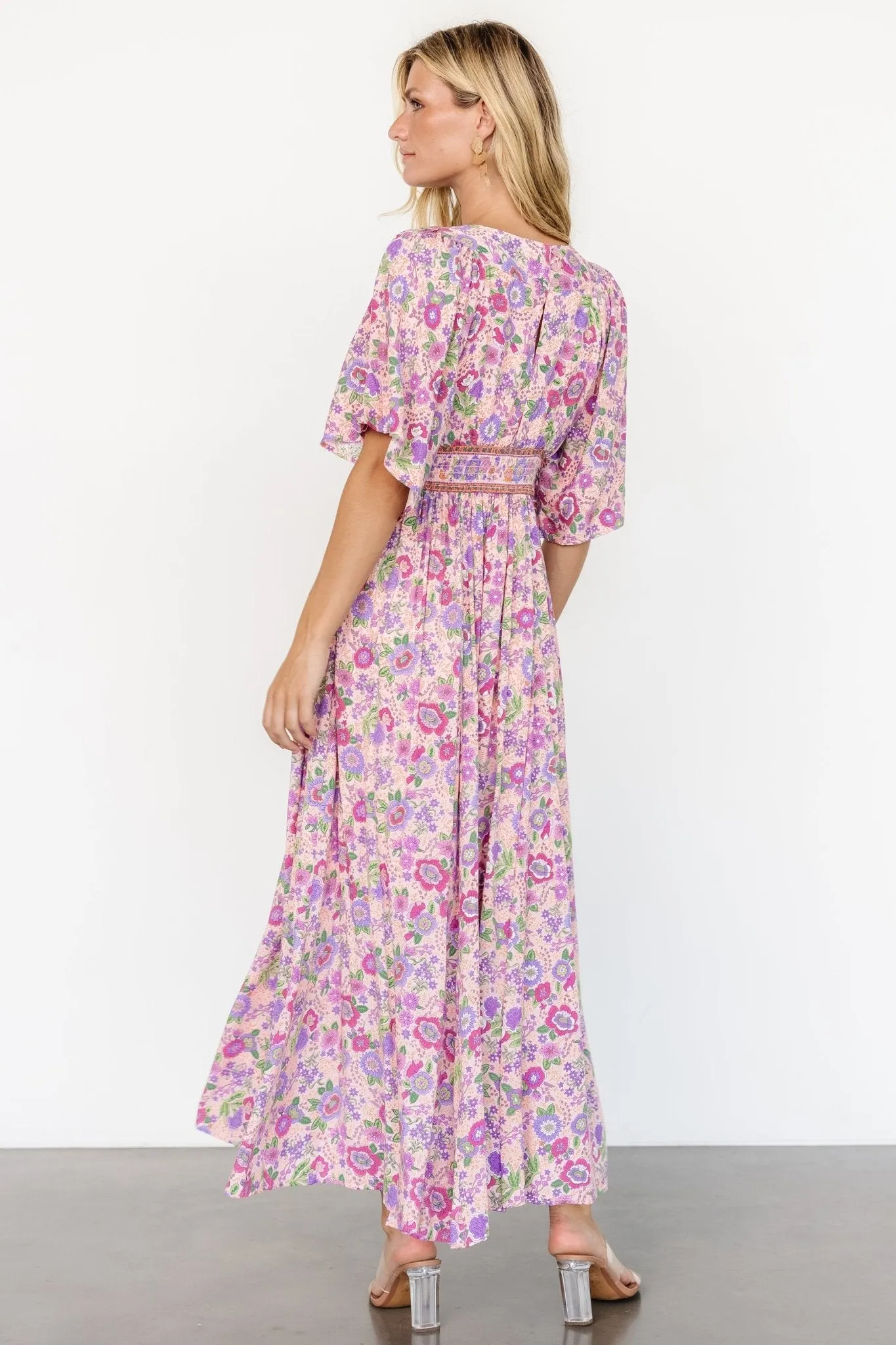 Elissa Maxi Dress | Pink Multi Floral sold by Baltic Born product image thumbnail 5