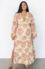 Bowman Deep V Maxi Dress | Cream Multi Floral sold by Baltic Born