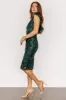 Jacqueline Embossed Midi Dress | Emerald sold by Baltic Born