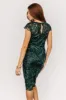 Jacqueline Embossed Midi Dress | Emerald sold by Baltic Born