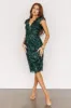 Jacqueline Embossed Midi Dress | Emerald sold by Baltic Born