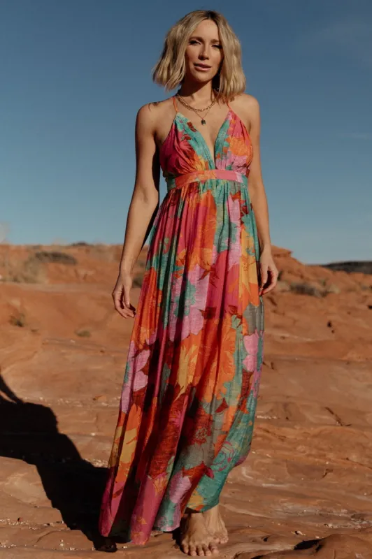 Miramar Maxi Dress | Multi Print sold by Baltic Born