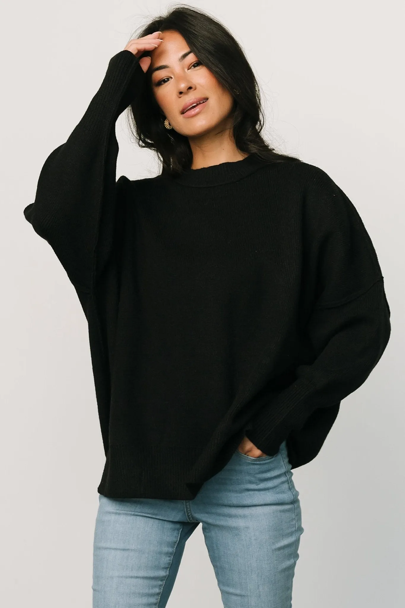 Jeremiah Knit Sweater | Black sold by Baltic Born product image thumbnail 5