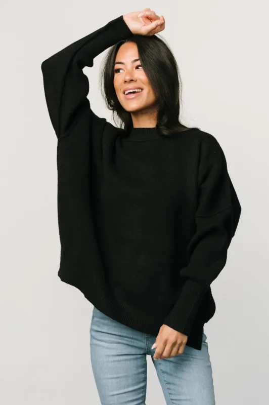 Jeremiah Knit Sweater | Black sold by Baltic Born