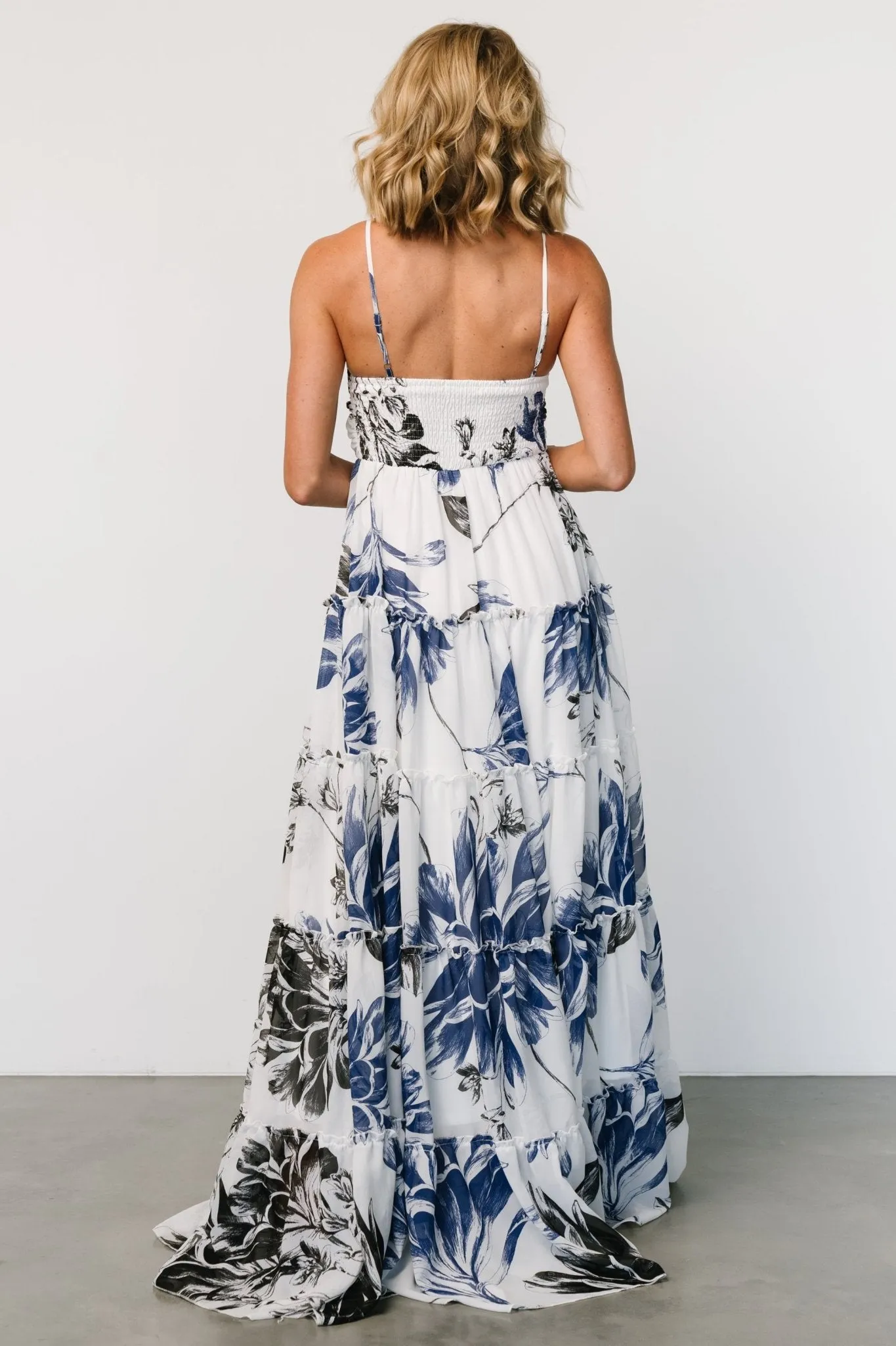 Charmaine Maxi Dress | Navy + Black Floral sold by Baltic Born product image thumbnail 4