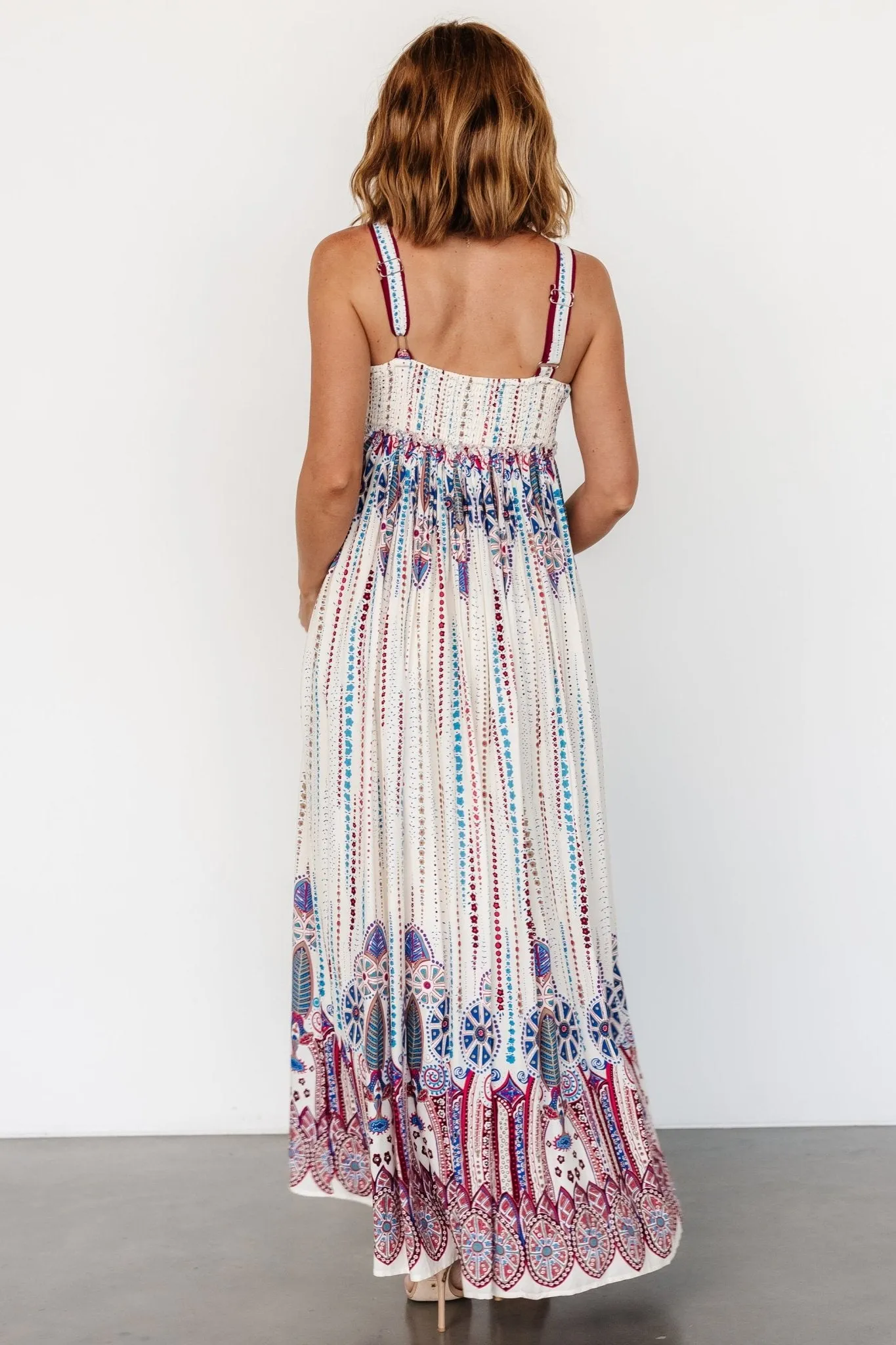 Ivania Tank Maxi Dress | Cream Multi sold by Baltic Born product image thumbnail 5