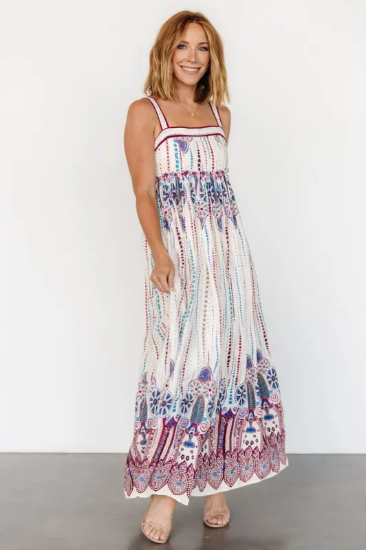Ivania Tank Maxi Dress | Cream Multi sold by Baltic Born