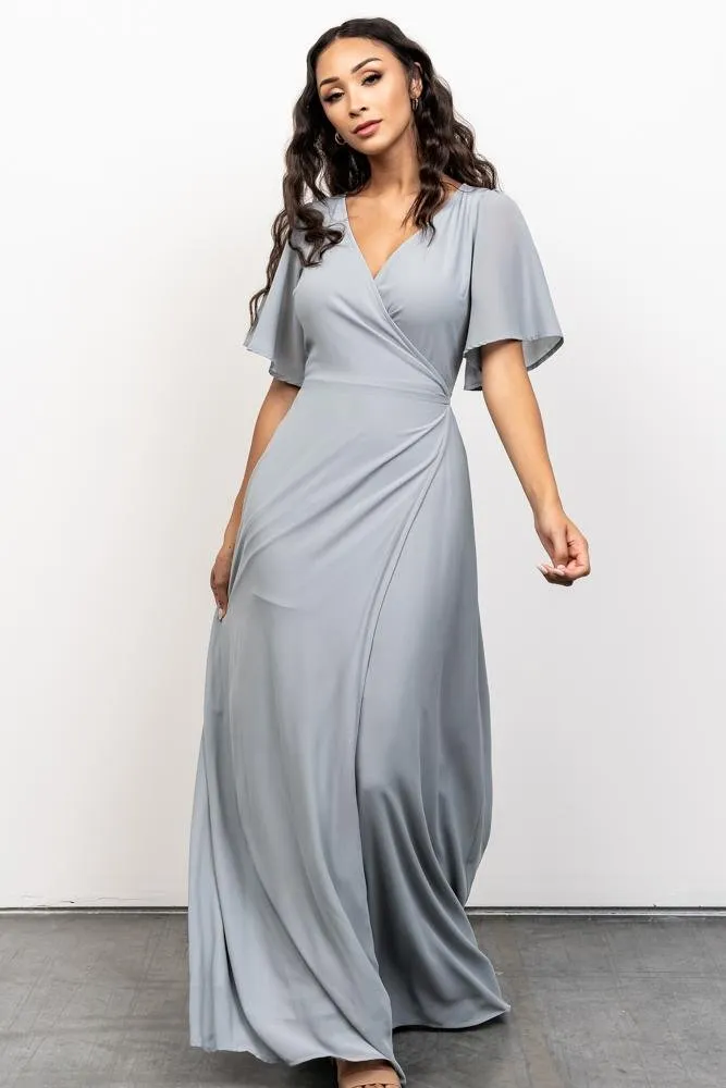 Ivy Wrap Maxi Dress | Light Blue sold by Baltic Born