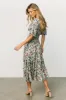 Spell Boho Midi Dress | Sage + Pink Floral sold by Baltic Born