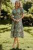 Spell Boho Midi Dress | Sage + Pink Floral sold by Baltic Born