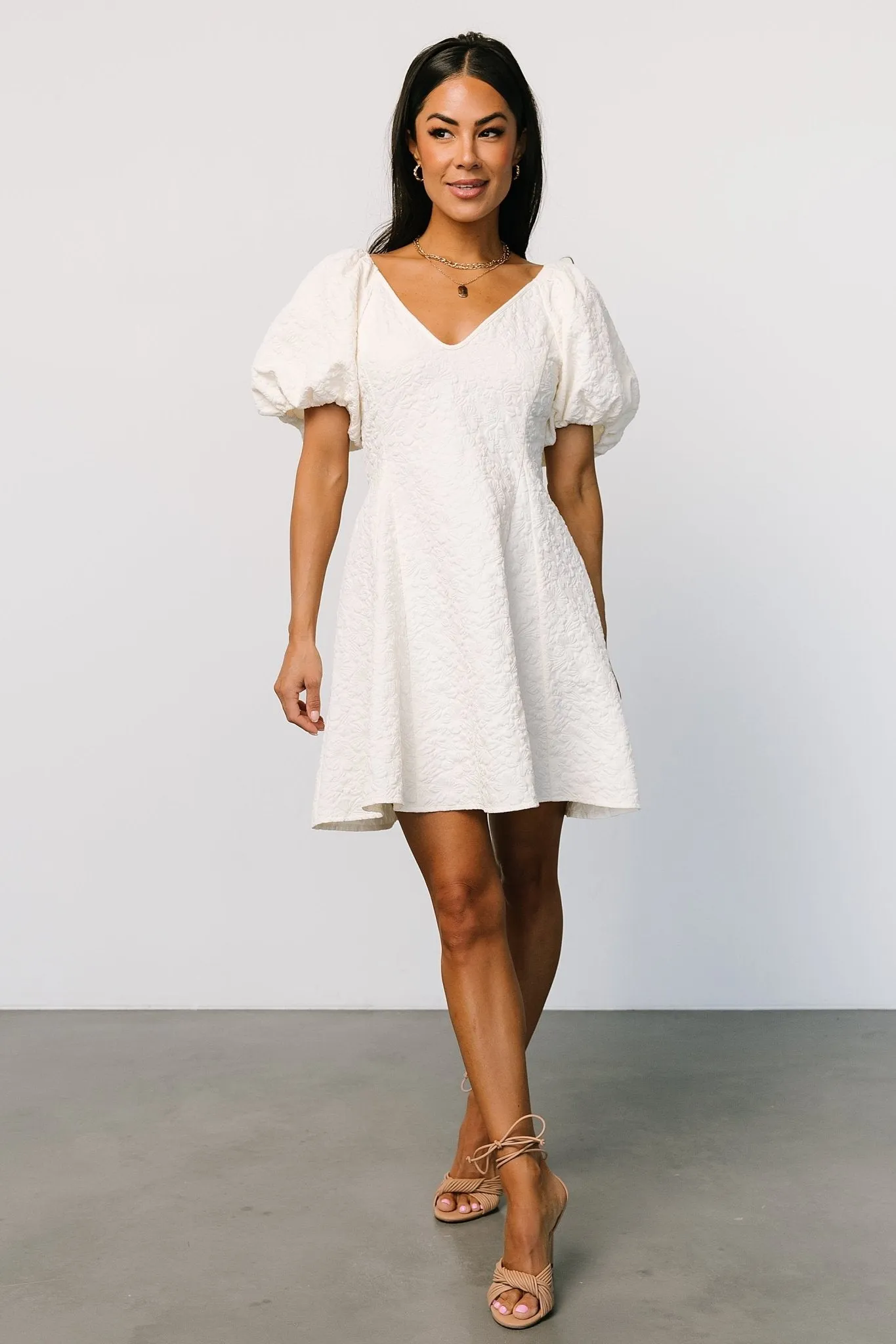 Eulalie Mini Dress | Cream sold by Baltic Born