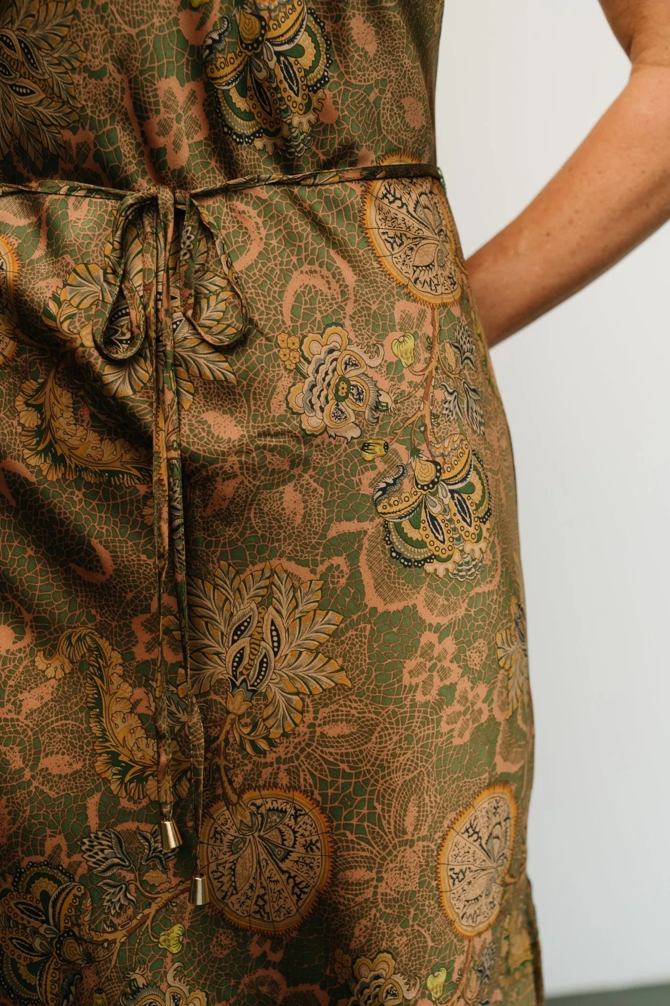 Reno Slip Maxi Dress | Brown + Olive sold by Baltic Born product image thumbnail 4