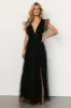 Nova Shimmer Maxi Dress | Black sold by Baltic Born