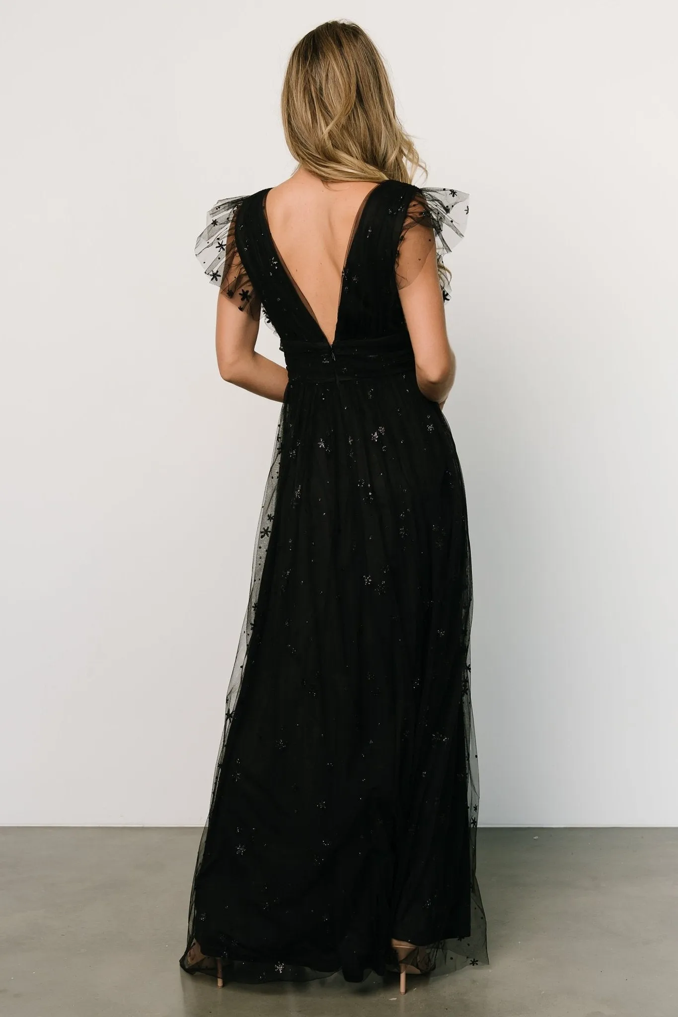 Nova Shimmer Maxi Dress | Black sold by Baltic Born product image thumbnail 5