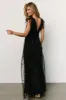 Nova Shimmer Maxi Dress | Black sold by Baltic Born