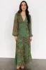 Bowman Deep V Maxi Dress | Green Multi sold by Baltic Born