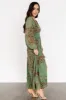 Bowman Deep V Maxi Dress | Green Multi sold by Baltic Born