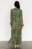 Bowman Deep V Maxi Dress | Green Multi sold by Baltic Born