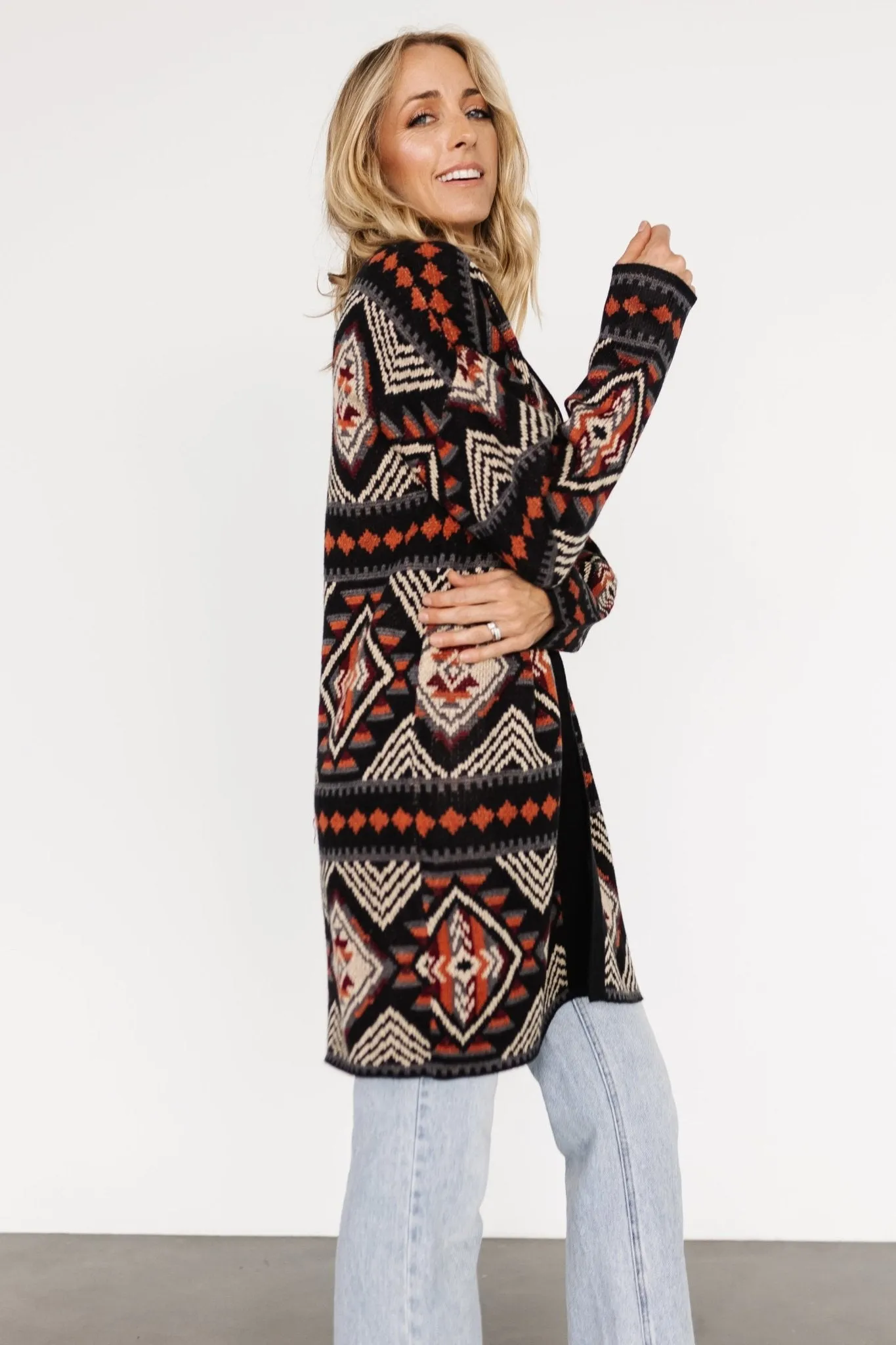 Billings Knit Cardigan | Black Multi sold by Baltic Born product image thumbnail 3