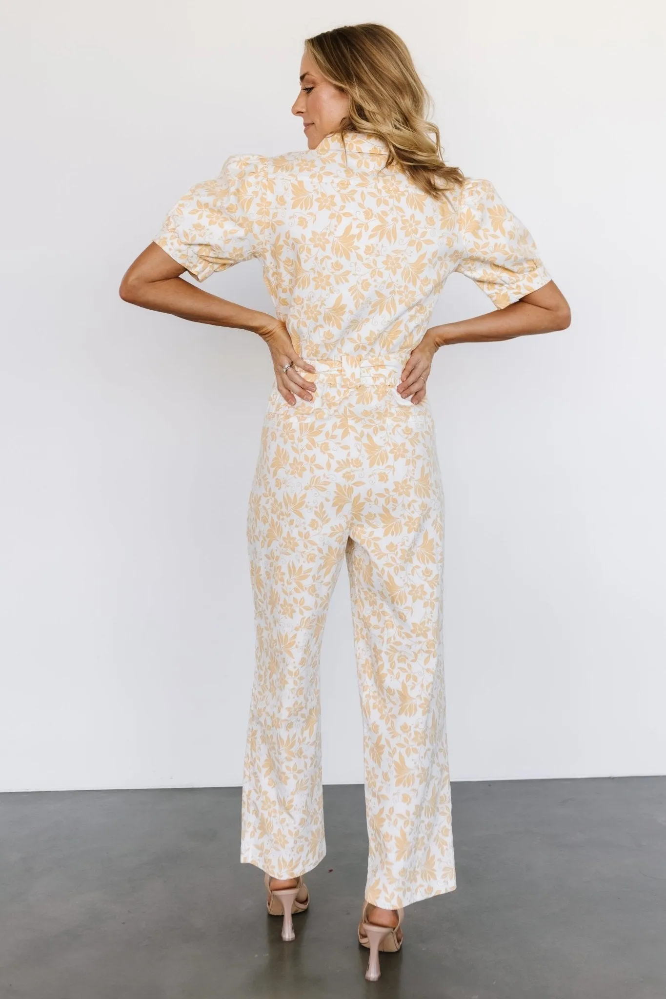 Annalise Jumpsuit | White + Yellow sold by Baltic Born product image thumbnail 5