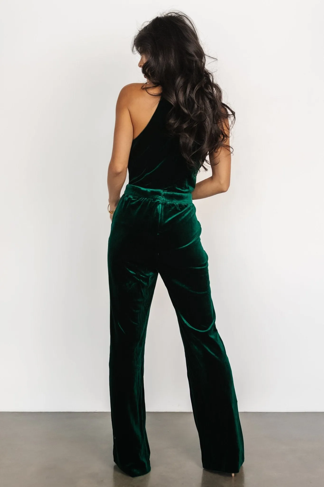 Cleopatra Velvet Jumpsuit | Dark Green sold by Baltic Born product image thumbnail 4