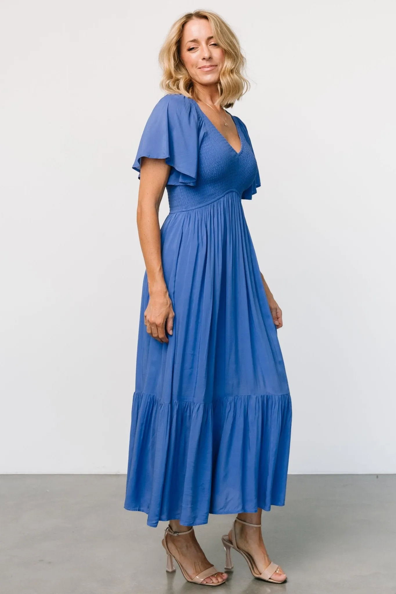 Scarlett Smocked Dress | Blue sold by Baltic Born product image thumbnail 3